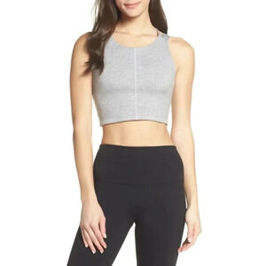 Free People Movement Mantra Crop Top In Grey Combo Sz. M